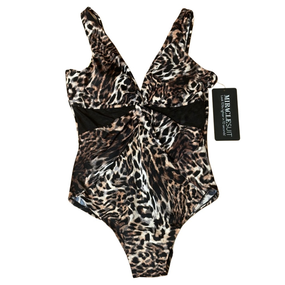 Miraclesuit Leopard Print One Piece Swimsuit